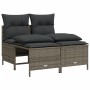 Garden sofa set with cushions 5 pieces gray synthetic rattan by vidaXL, Garden sets - Ref: Foro24-3261529, Price: 421,64 €, D...