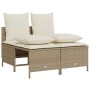 Garden sofa set with cushions 5 pieces beige synthetic rattan by vidaXL, Garden sets - Ref: Foro24-3261555, Price: 455,72 €, ...