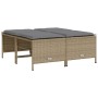 Gartensofa-Set mit Kissen, 5-teilig, beiges synthetisches Rattan von vidaXL, Gartensets - Ref: Foro24-3261560, Preis: 356,45 ...