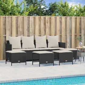 5-piece garden furniture set and black synthetic rattan cushions by vidaXL, Garden sets - Ref: Foro24-3261557, Price: 346,77 ...