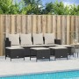 5-teiliges Gartenmöbel-Set und schwarze synthetische Rattankissen von vidaXL, Gartensets - Ref: Foro24-3261557, Preis: 346,99...