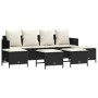 Set de muebles de jardín 5 pzas y cojines ratán sintético negro de vidaXL, Conjuntos de jardín - Ref: Foro24-3261557, Precio:...