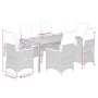 Set de comedor de jardín 7 pzas y cojines ratán sintético negro de vidaXL, Conjuntos de jardín - Ref: Foro24-3276837, Precio:...