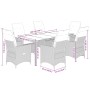 Set de comedor de jardín 7 pzas y cojines ratán sintético negro de vidaXL, Conjuntos de jardín - Ref: Foro24-3276697, Precio:...