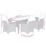 Set comedor de jardín 7 pzas con cojines ratán sintético marrón de vidaXL, Conjuntos de jardín - Ref: Foro24-3276773, Precio:...