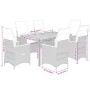 Set de comedor de jardín 7 pzas y cojines ratán sintético negro de vidaXL, Conjuntos de jardín - Ref: Foro24-3276835, Precio:...