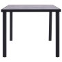 Black MDF and concrete gray dining table 200x100x75 cm by vidaXL, Kitchen and dining tables - Ref: Foro24-281861, Price: 252,...