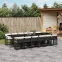 Garten-Essgruppe mit Kissen, 13-teilig, schwarzes synthetisches Rattan von vidaXL, Gartensets - Ref: Foro24-3211662, Preis: 9...