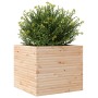 Jardinera de madera maciza de pino 80x80x68,5 cm de vidaXL, Maceteros y jardineras - Ref: Foro24-3282479, Precio: 215,84 €, D...