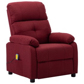 Sillón de masaje de tela rojo tinto de vidaXL, Sillones de masaje eléctricos - Ref: Foro24-289675, Precio: 161,99 €, Descuent...