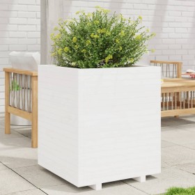 Solid white pine wood planter 60x60x72.5 cm by vidaXL, Pots and planters - Ref: Foro24-3282580, Price: 216,83 €, Discount: %