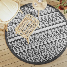 Black PP outdoor rug Ø160 cm by vidaXL, Outdoor protectors - Ref: Foro24-368515, Price: 23,99 €, Discount: %