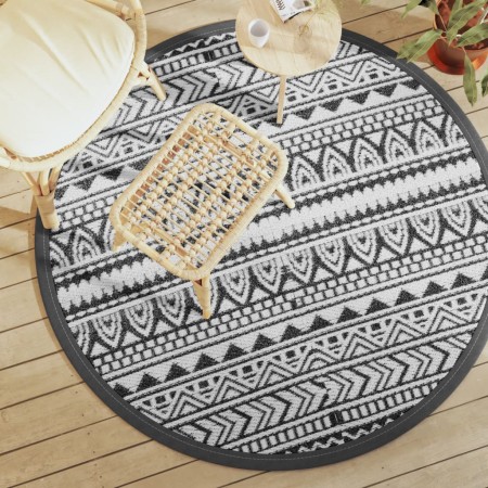 Black PP outdoor rug Ø160 cm by vidaXL, Outdoor protectors - Ref: Foro24-368515, Price: 23,37 €, Discount: %