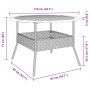 Garden table gray PE rattan wooden surface Ø110x71 cm by vidaXL, Garden tables - Ref: Foro24-368626, Price: 175,01 €, Discoun...