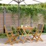 3-teiliges Bistroset aus Polypropylen und grauem Massivholz von vidaXL, Gartensets - Ref: Foro24-3281878, Preis: 215,23 €, Ra...