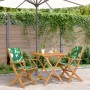 3-teiliges Bistroset aus Massivholz mit Blattdruck von vidaXL, Gartensets - Ref: Foro24-3281884, Preis: 191,91 €, Rabatt: %