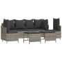 Garden sofa set with cushions 5 pieces gray synthetic rattan by vidaXL, Garden sets - Ref: Foro24-3261547, Price: 407,77 €, D...