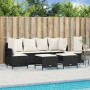 5-teiliges Gartenmöbel-Set und schwarze synthetische Rattankissen von vidaXL, Gartensets - Ref: Foro24-3261545, Preis: 395,99...