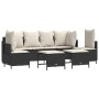 Set de muebles de jardín 5 pzas y cojines ratán sintético negro de vidaXL, Conjuntos de jardín - Ref: Foro24-3261545, Precio:...