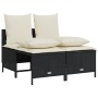 Set de muebles de jardín 5 pzas y cojines ratán sintético negro de vidaXL, Conjuntos de jardín - Ref: Foro24-3261545, Precio:...