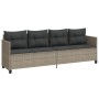 Gartensofa- und Kissenset, 5-teilig, hellgraues synthetisches Rattan von vidaXL, Gartensets - Ref: Foro24-3261526, Preis: 388...