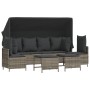 Gartensofa-Set mit Kissen, 5-teilig, graues synthetisches Rattan von vidaXL, Gartensets - Ref: Foro24-3261553, Preis: 446,99 ...