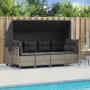 Garden sofa and cushion set 5 pieces light gray synthetic rattan by vidaXL, Garden sets - Ref: Foro24-3261532, Price: 429,42 ...