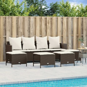 5-piece garden dining set and brown synthetic rattan cushions by vidaXL, Garden sets - Ref: Foro24-3261558, Price: 357,99 €, ...