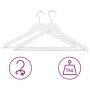 Set of clothes hangers 50 pcs non-slip hardwood white by vidaXL, Hangers - Ref: Foro24-289915, Price: 71,11 €, Discount: %