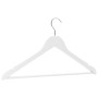 Juego de perchas ropa 50 uds antideslizantes madera dura blanco de vidaXL, Perchas - Ref: Foro24-289915, Precio: 71,11 €, Des...