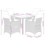 5-piece garden dining set and brown synthetic rattan cushions by vidaXL, Garden sets - Ref: Foro24-3276768, Price: 573,84 €, ...