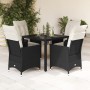 5-piece garden furniture set with black synthetic rattan cushions by vidaXL, Garden sets - Ref: Foro24-3276693, Price: 528,48...