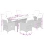 Set de comedor de jardín 7 pzas y cojines ratán sintético negro de vidaXL, Conjuntos de jardín - Ref: Foro24-3276685, Precio:...