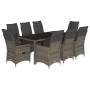 Garden dining set 9 pieces and gray synthetic rattan cushions by vidaXL, Garden sets - Ref: Foro24-3276742, Price: 1,00 €, Di...