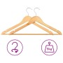 50 Pcs Non-Slip Hardwood Clothes Hanger Set by vidaXL, Hangers - Ref: Foro24-289912, Price: 57,52 €, Discount: %