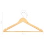 50 Pcs Non-Slip Hardwood Clothes Hanger Set by vidaXL, Hangers - Ref: Foro24-289912, Price: 57,52 €, Discount: %