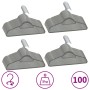 Set of 100 gray velvet non-slip clothes hangers by vidaXL, Hangers - Ref: Foro24-289919, Price: 58,85 €, Discount: %