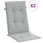 Cushions for high-back chair 2 pcs light gray melange fabric by vidaXL, Cushions for chairs and sofas - Ref: Foro24-4002412, ...