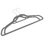 Set of 100 gray velvet non-slip clothes hangers by vidaXL, Hangers - Ref: Foro24-289919, Price: 58,99 €, Discount: %