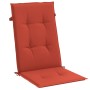 Cojines silla respaldo alto 4 uds tela rojo melange 120x50x4 cm de vidaXL, Cojines para sillas y sofás - Ref: Foro24-4002431,...