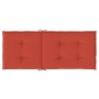 Cojines silla respaldo alto 4 uds tela rojo melange 120x50x4 cm de vidaXL, Cojines para sillas y sofás - Ref: Foro24-4002431,...