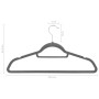 Set of 100 gray velvet non-slip clothes hangers by vidaXL, Hangers - Ref: Foro24-289919, Price: 58,99 €, Discount: %