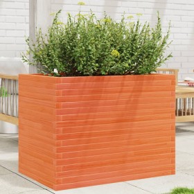 Solid pine wood planter in brown wax 90x60x68.5 cm by vidaXL, Pots and planters - Ref: Foro24-3282501, Price: 246,99 €, Disco...