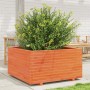 Solid pine wood planter in brown wax 90x90x49.5 cm by vidaXL, Pots and planters - Ref: Foro24-3282536, Price: 232,78 €, Disco...