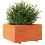 Solid pine wood planter in brown wax 90x90x49.5 cm by vidaXL, Pots and planters - Ref: Foro24-3282536, Price: 232,78 €, Disco...