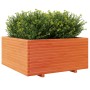 Solid pine wood planter in brown wax 100x100x49.5 cm by vidaXL, Pots and planters - Ref: Foro24-3282541, Price: 259,99 €, Dis...