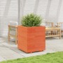 Solid pine wood planter in brown wax 60x60x72.5 cm by vidaXL, Pots and planters - Ref: Foro24-3282581, Price: 216,83 €, Disco...