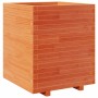 Solid pine wood planter in brown wax 60x60x72.5 cm by vidaXL, Pots and planters - Ref: Foro24-3282581, Price: 216,83 €, Disco...