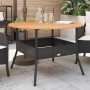 Garden table with acacia wood surface and black rattan, Ø110x71 cm. by vidaXL, Garden tables - Ref: Foro24-368625, Price: 171...