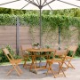 5-piece garden dining set, solid wood with taupe grey fabric. by vidaXL, Garden sets - Ref: Foro24-3281774, Price: 259,97 €, ...